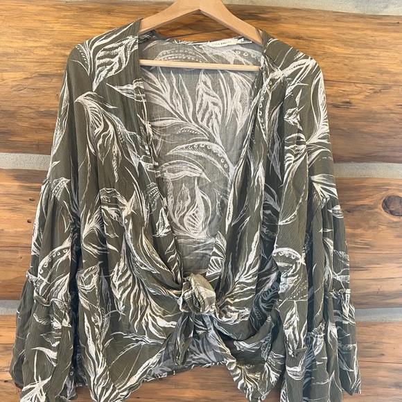 Blu Pepper Tops - Blu Pepper Tropical Green Top